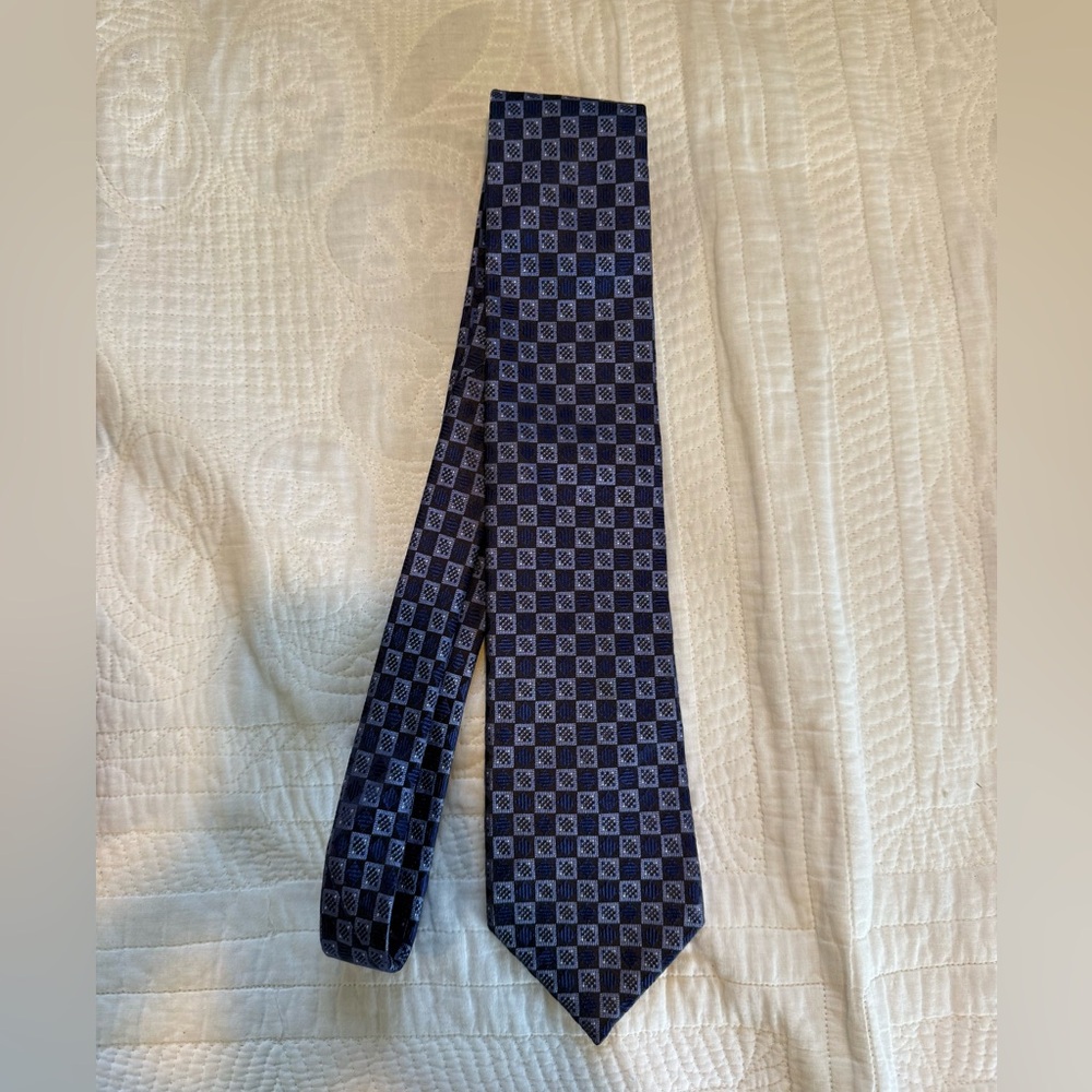 Vintage 1990s Blue Silk Kirkland Signature Tie Size: OS